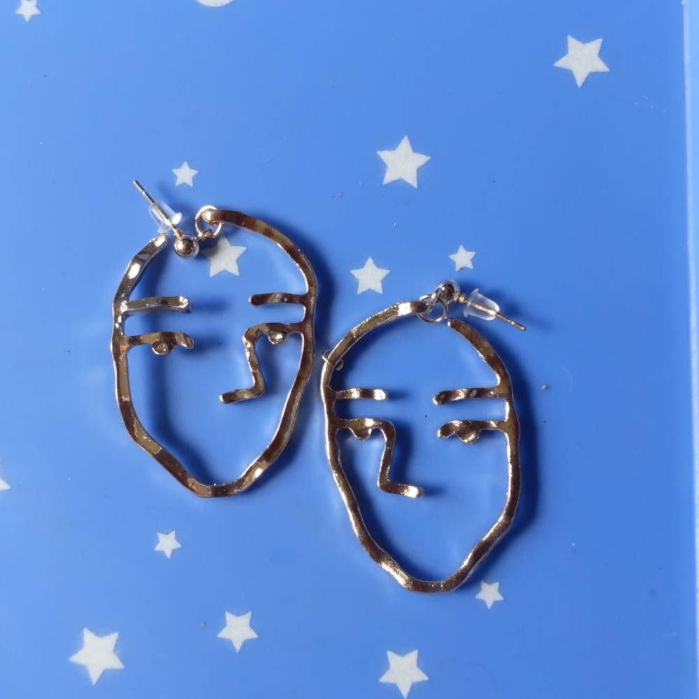 Abstract Face Earrings